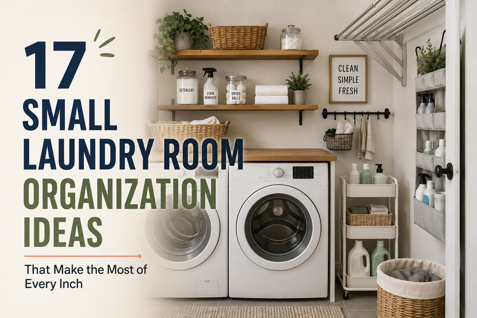 17 Small Laundry Room Organization Ideas That Make the Most of Every Inch