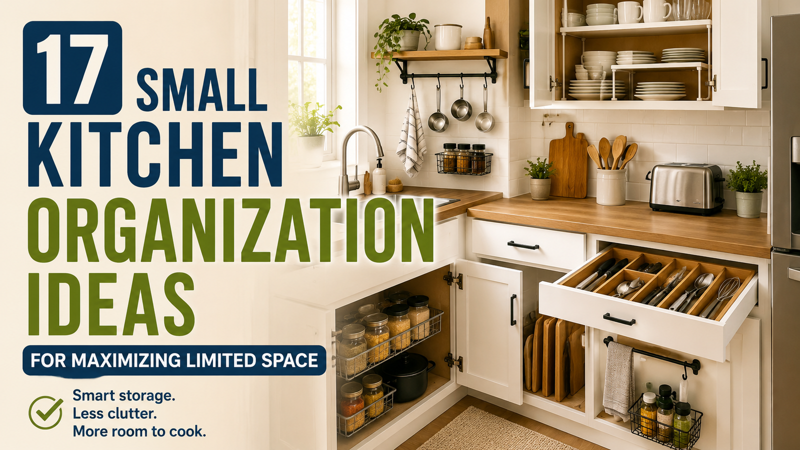 17 Small Kitchen Organization Ideas for Maximizing Limited Space