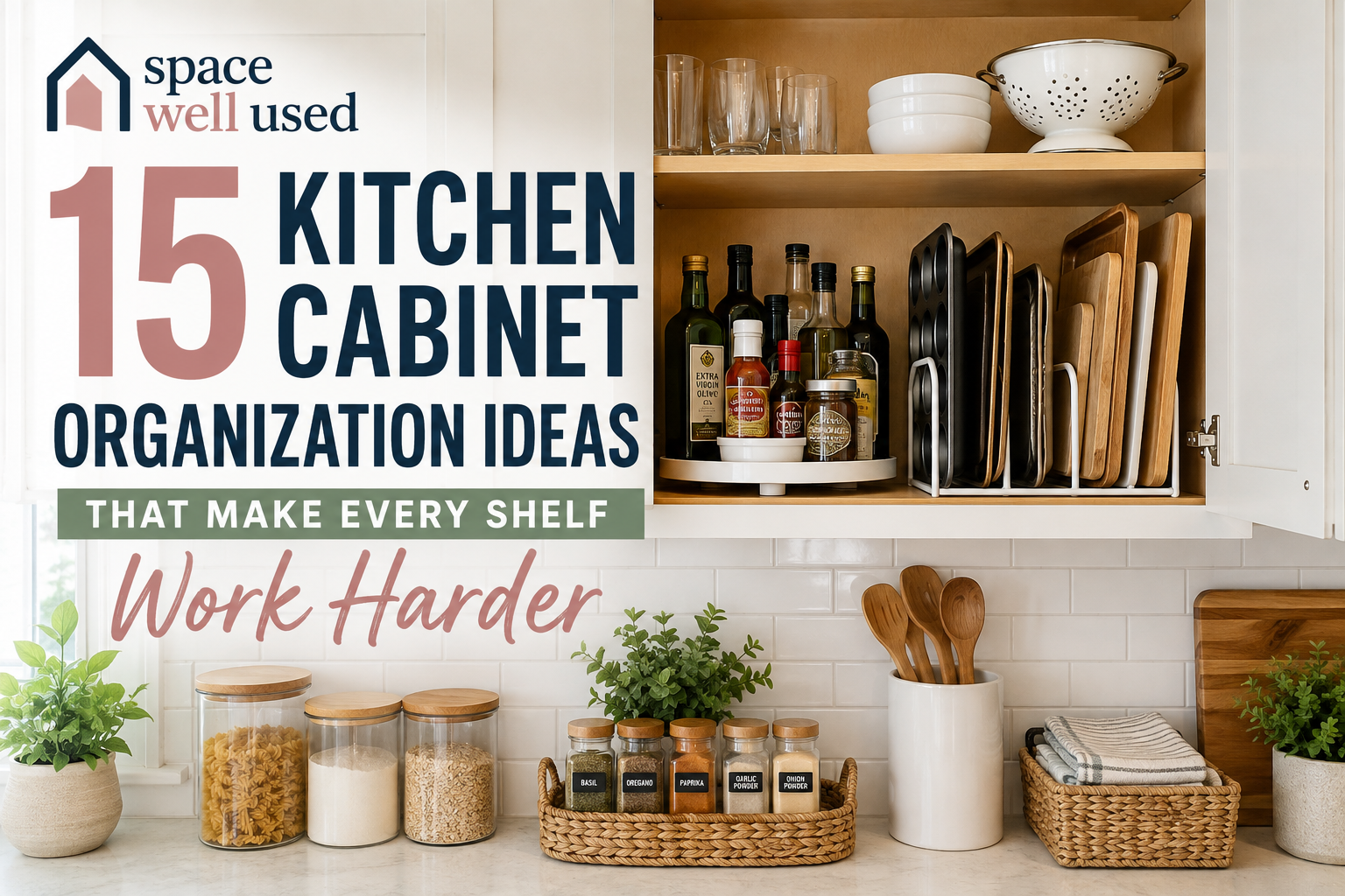 15 Kitchen Cabinet Organization Ideas That Make Every Shelf Work Harder