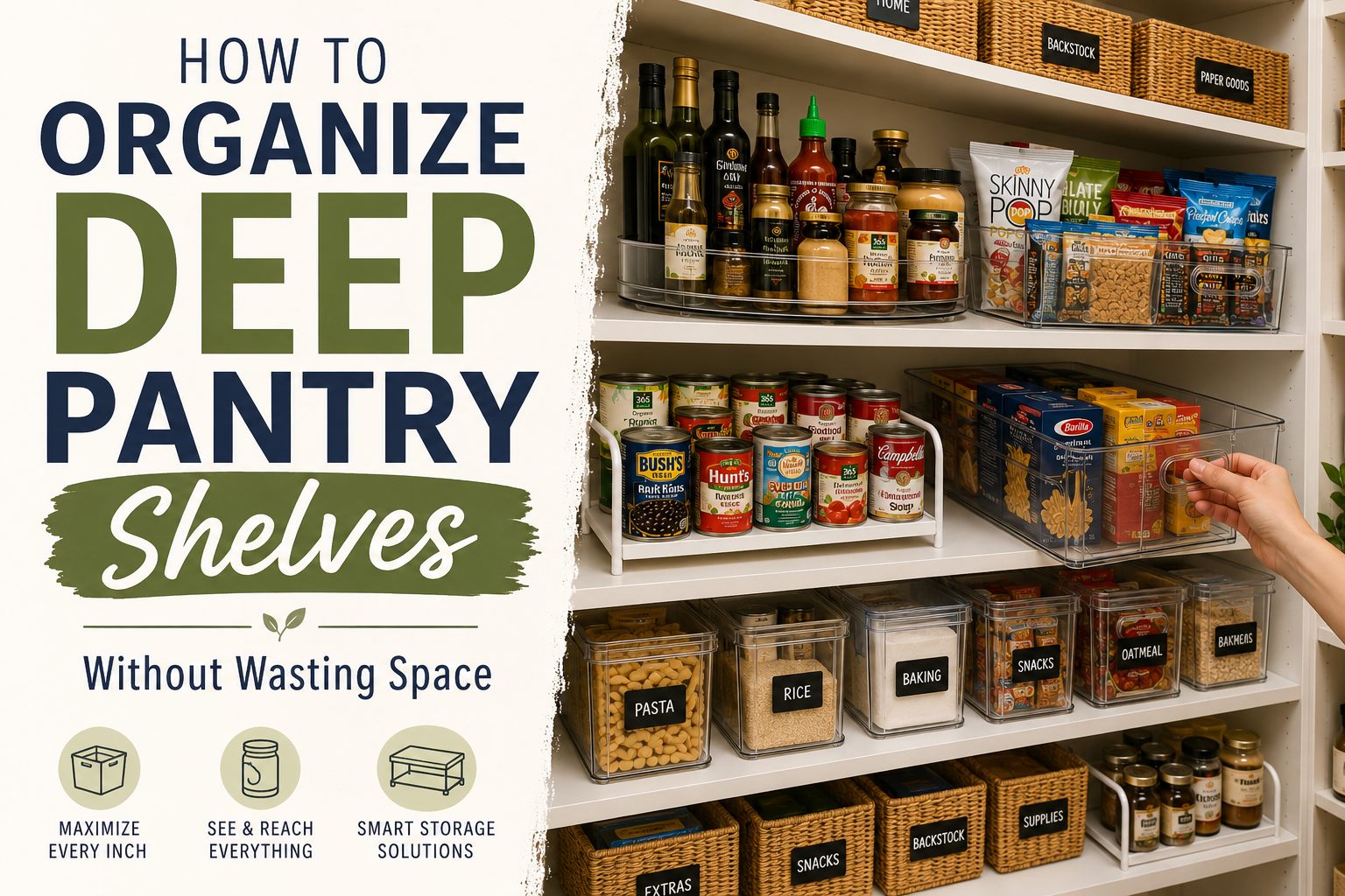 How to Organize Deep Pantry Shelves Without Wasting Space