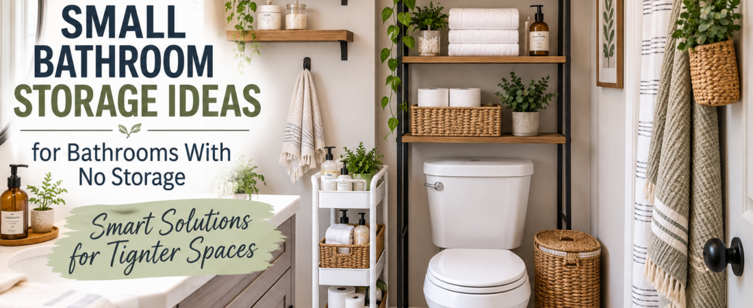 15 Small Bathroom Storage Ideas for Bathrooms With No Storage