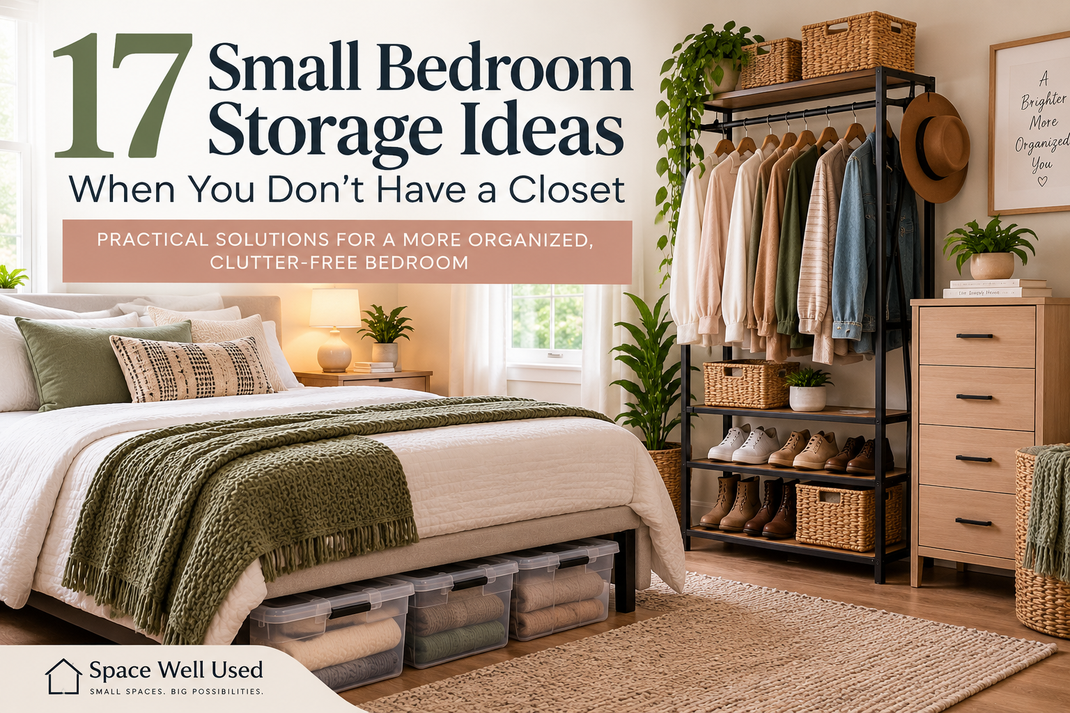Small Bedroom Storage Ideas When You Don’t Have a Closet
