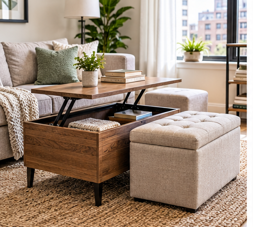 Storage furniture ideas for a small apartment living room