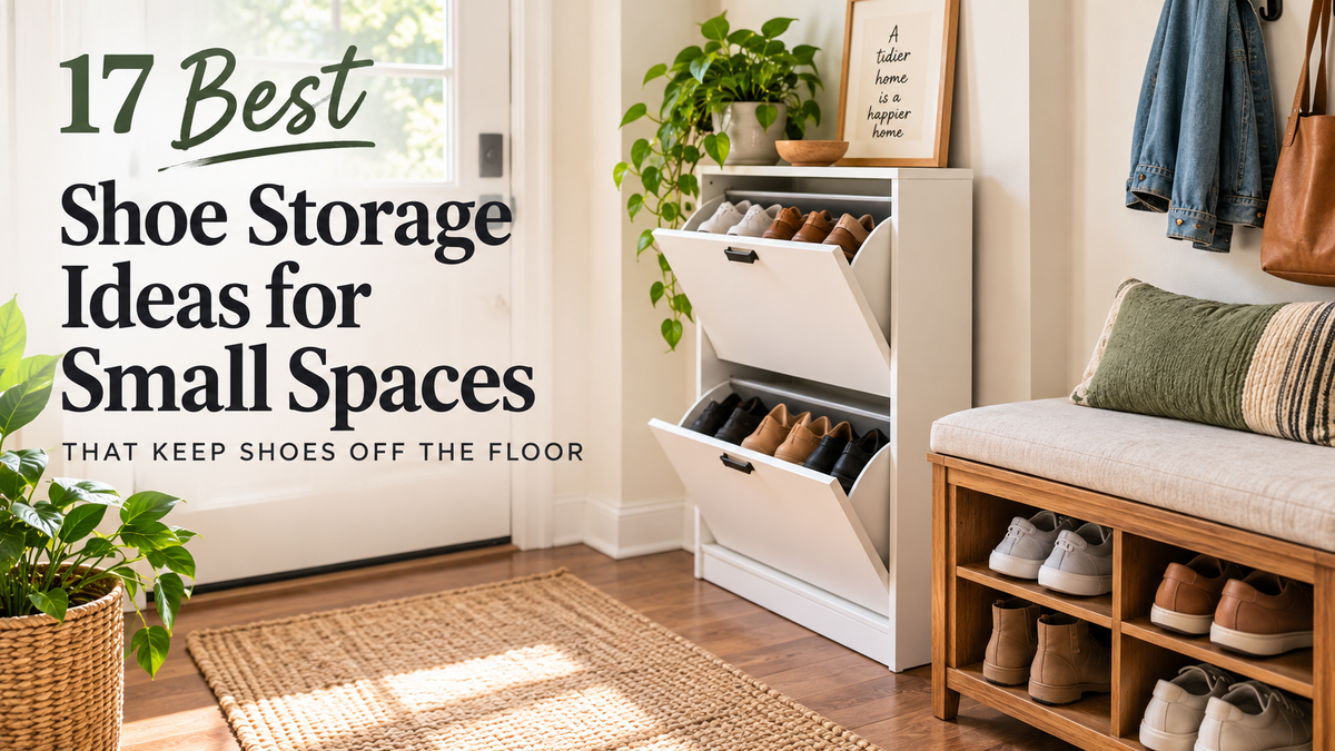 17 Best Shoe Storage Ideas for Small Spaces That Keep Shoes Off the Floor