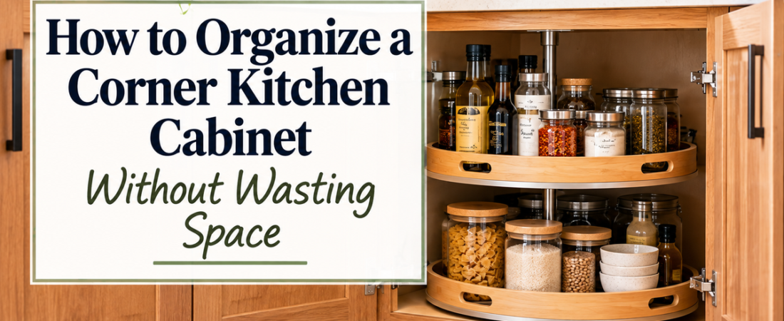 How to Organize a Corner Kitchen Cabinet Without Wasting Space