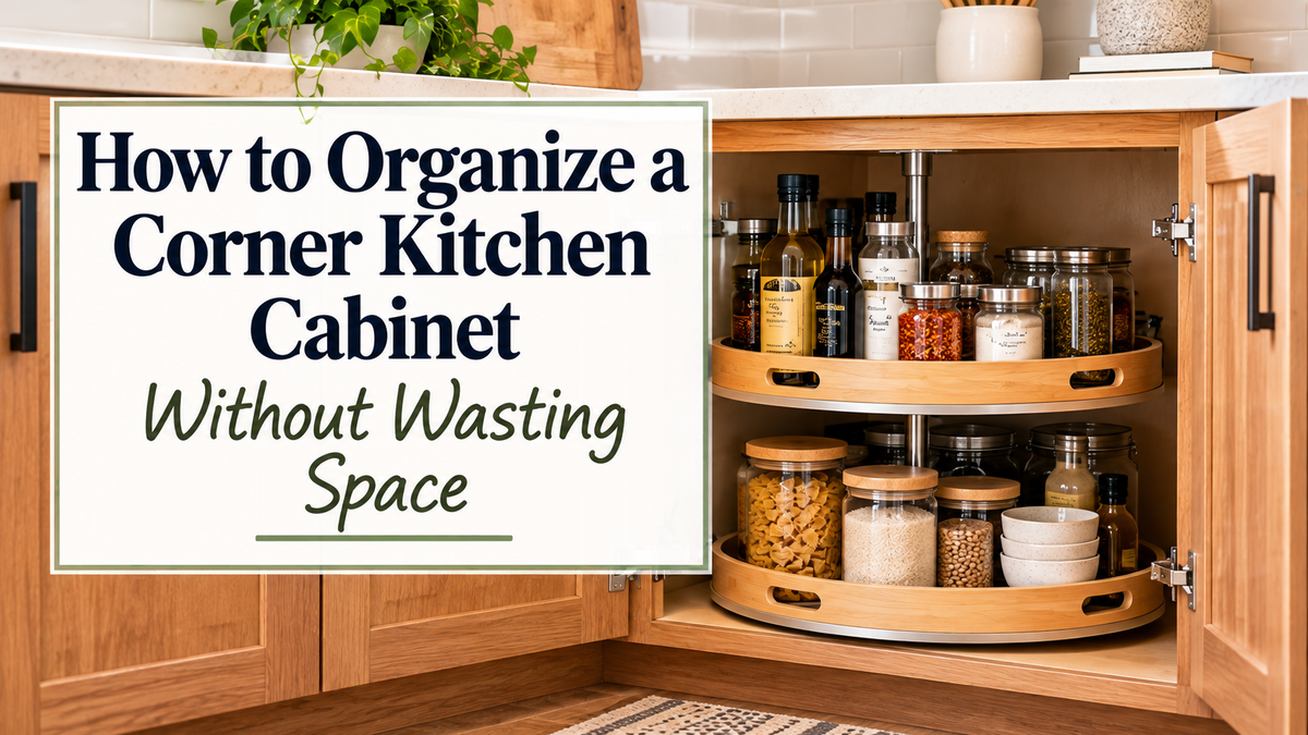 How to Organize a Corner Kitchen Cabinet Without Wasting Space