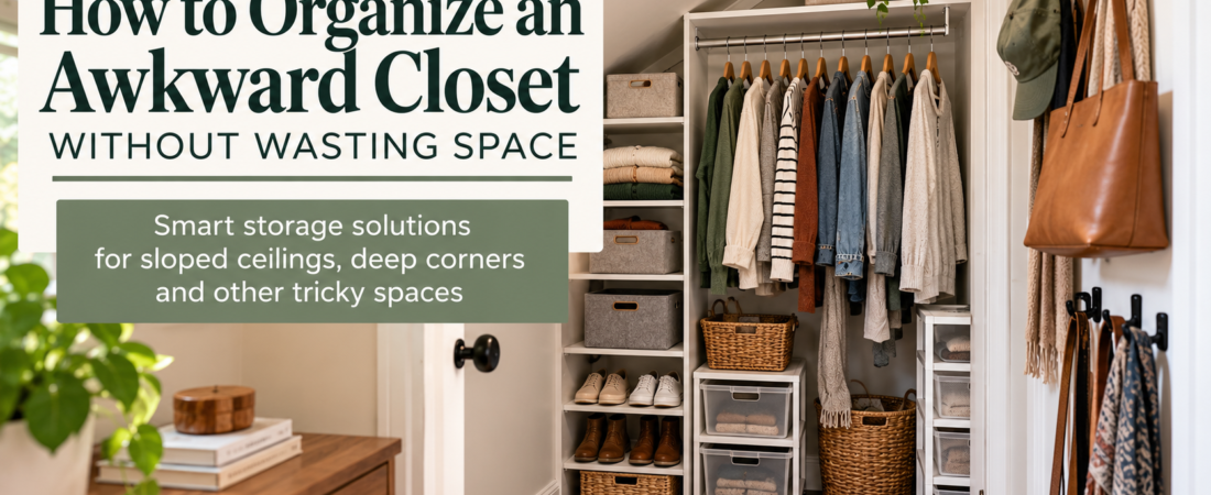 How to Organize an Awkward Closet Without Wasting Space