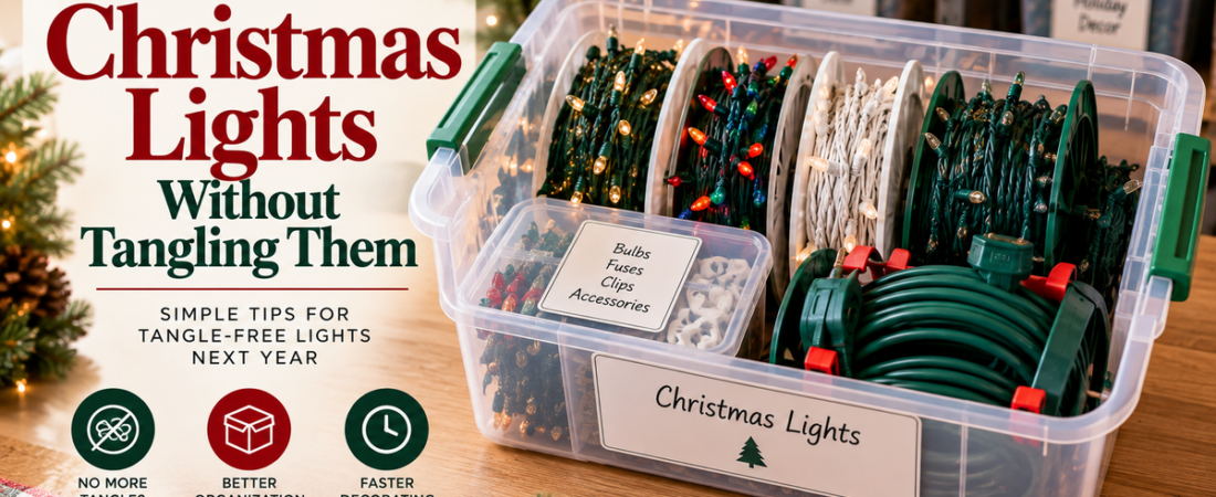 How to Store Christmas Lights Without Tangling Them