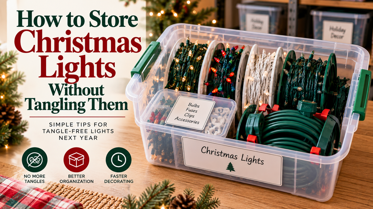 How to Store Christmas Lights Without Tangling Them