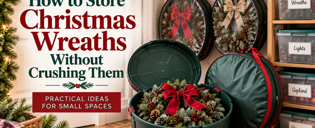 How to Store Christmas Wreaths Without Crushing Them