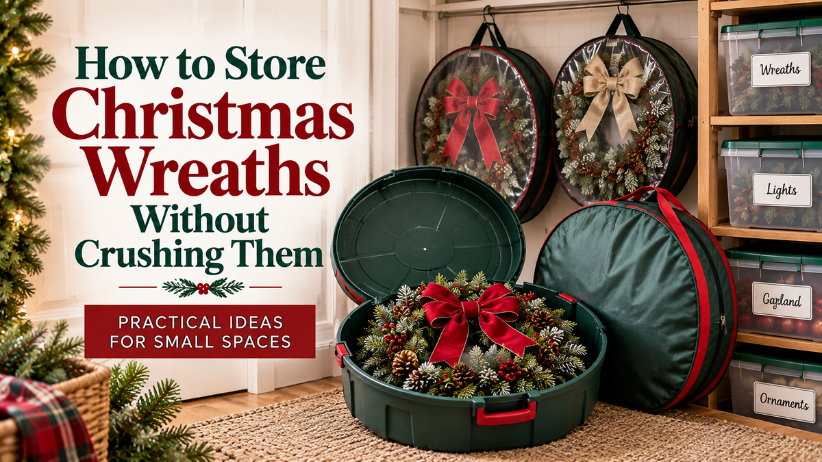 How to Store Christmas Wreaths Without Crushing Them