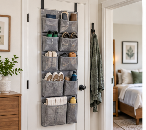 Over-the-door organizer for small apartment storage