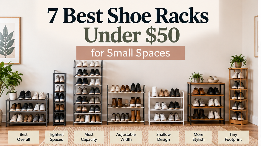 Comparison of seven shoe racks under $50 for small spaces