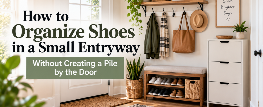 How to Organize Shoes in a Small Entryway Without Creating a Pile by the Door