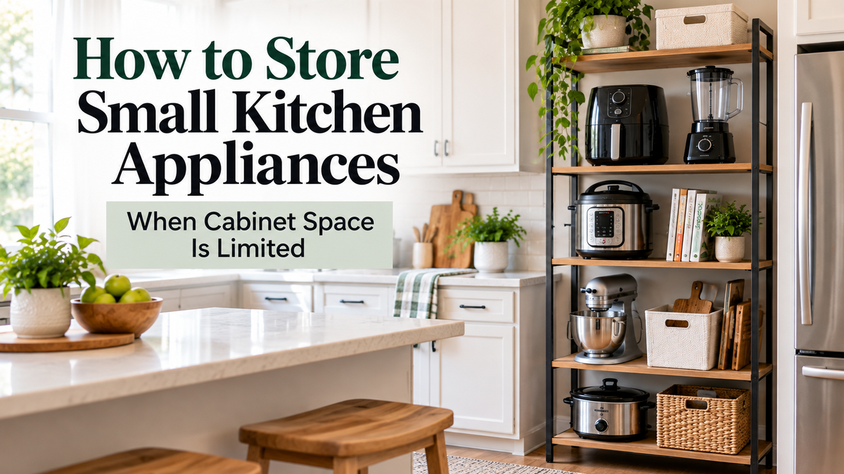 How to Store Small Kitchen Appliances When Cabinet Space Is Limited