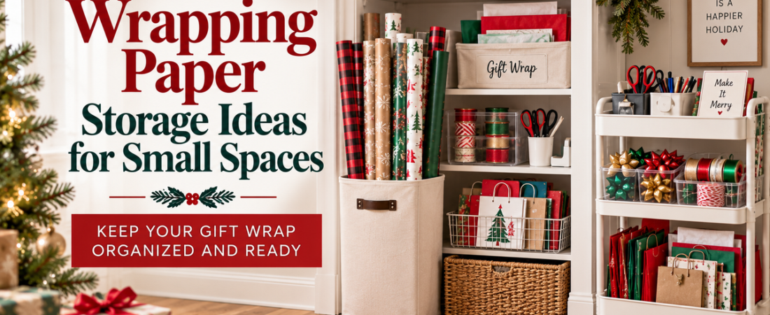 Wrapping Paper Storage Ideas for Small Spaces
