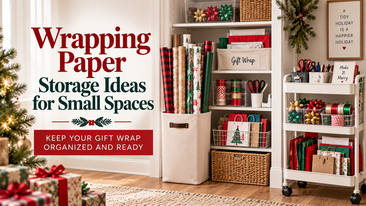 Wrapping Paper Storage Ideas for Small Spaces