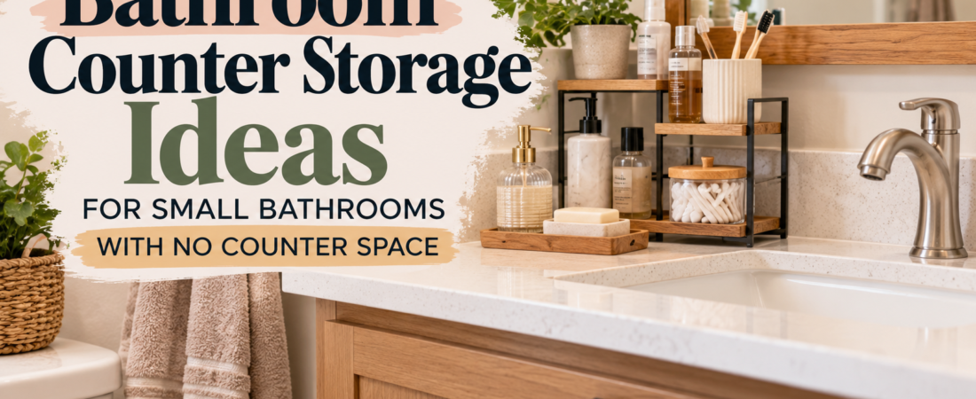 Bathroom Counter Storage Ideas for Small Bathrooms With No Counter Space