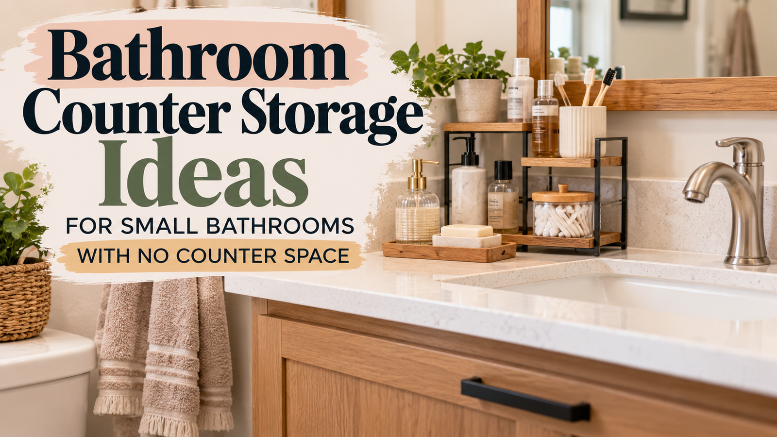 Bathroom Counter Storage Ideas for Small Bathrooms With No Counter Space