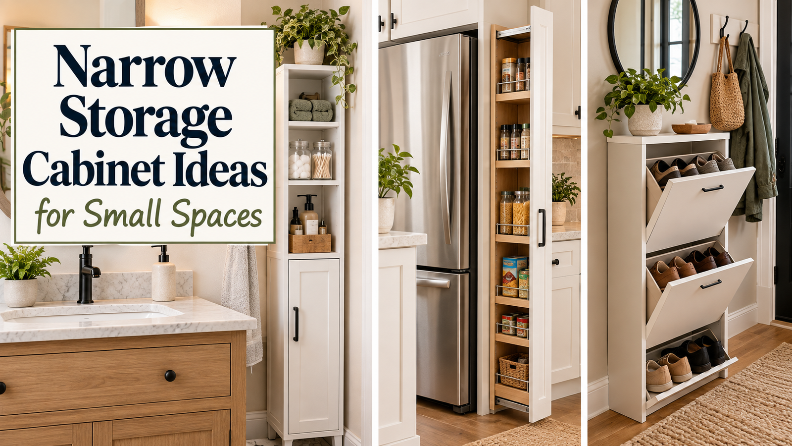 Narrow Storage Cabinet Ideas for Small Spaces