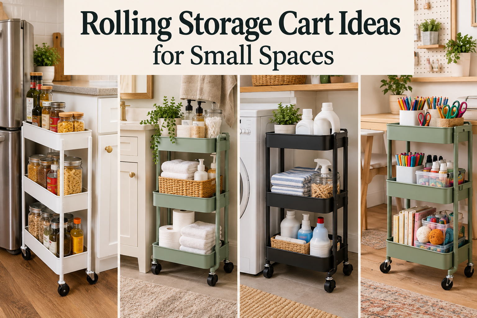 25 Genius Rolling Storage Cart Ideas for Small Spaces