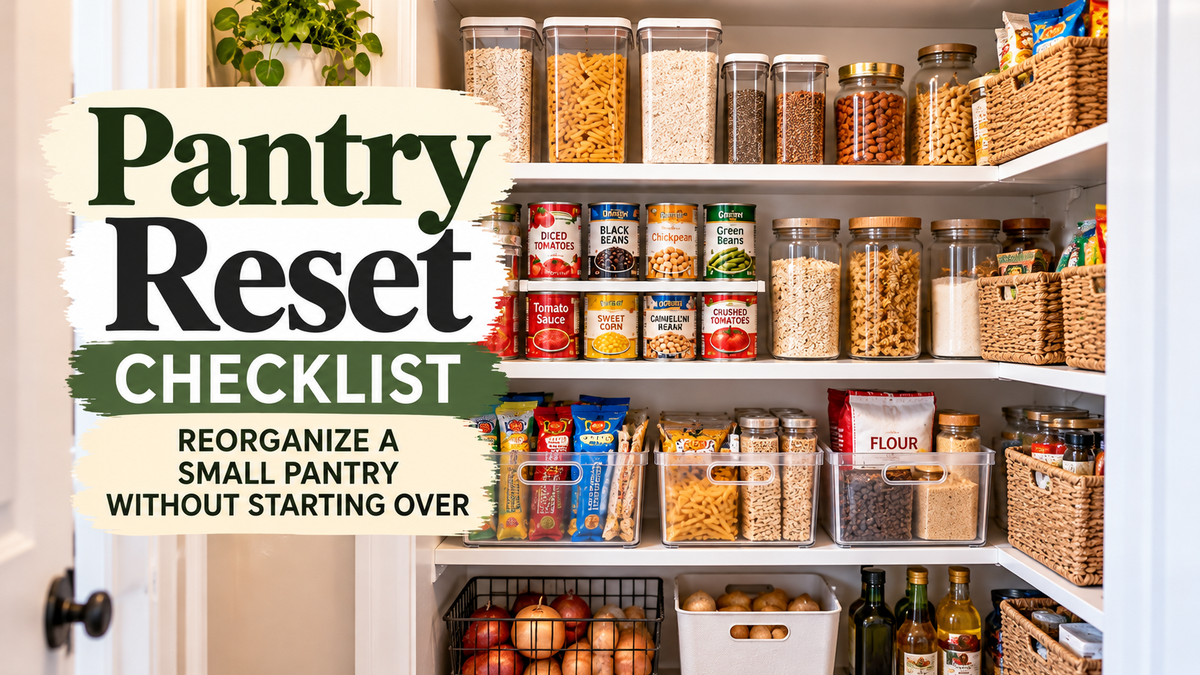 Pantry Reset Checklist: Reorganize a Small Pantry Without Starting Over
