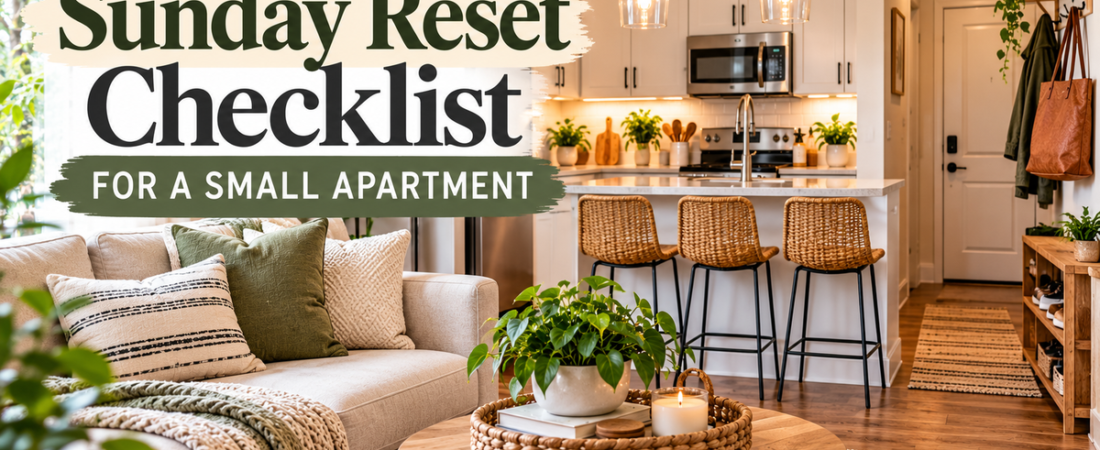 Sunday Reset Checklist for a Small Apartment