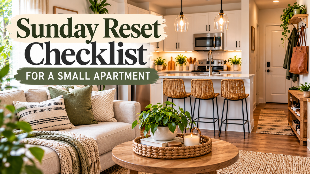 Sunday Reset Checklist for a Small Apartment